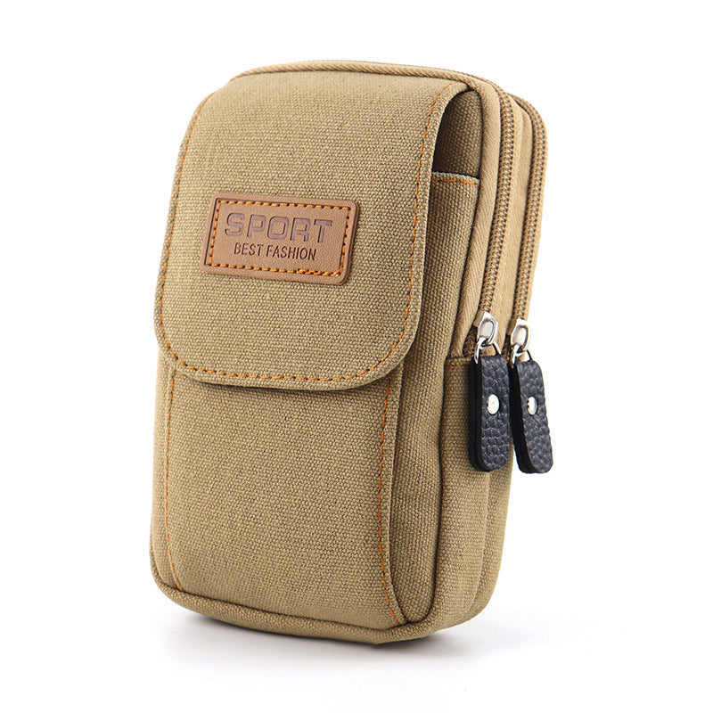 Men's Comfortable Mobile Cell Canvas Pannier Bags