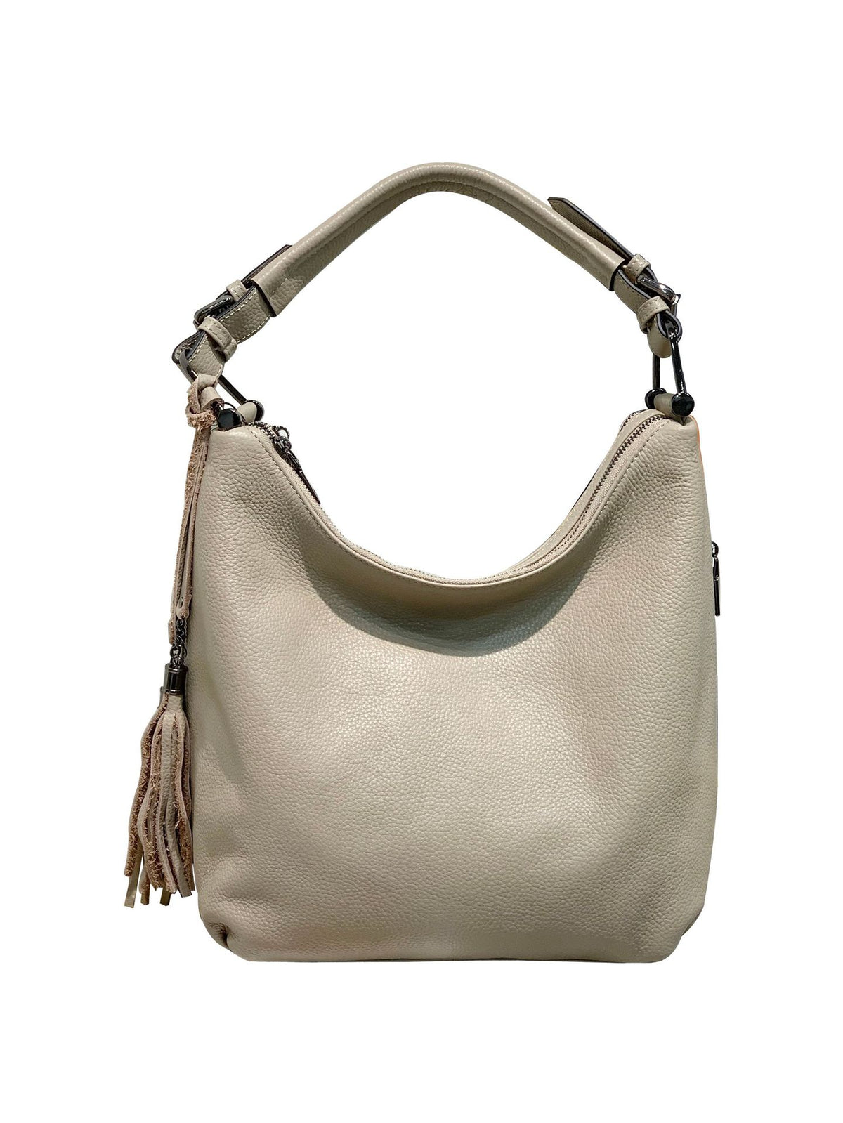 Women's Fashion Genuine Leather Underarm Layer Cowhide Tassel Large Women's Shoulder Bag