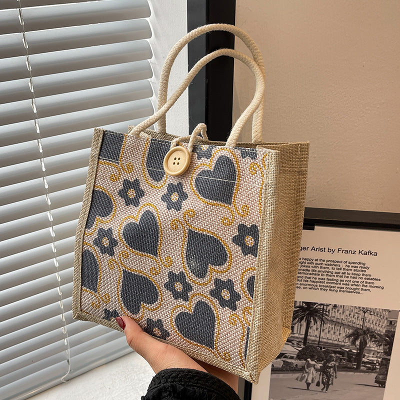 Women's Fresh Linen Lunch Outing Makeup Bags