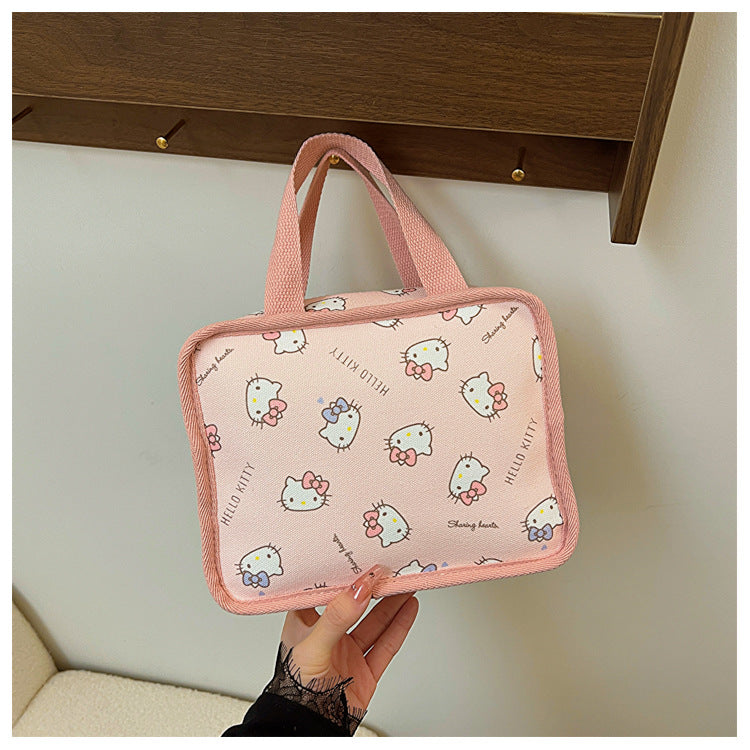 Printed Canvas Portable Cute Lunch Box Handbags