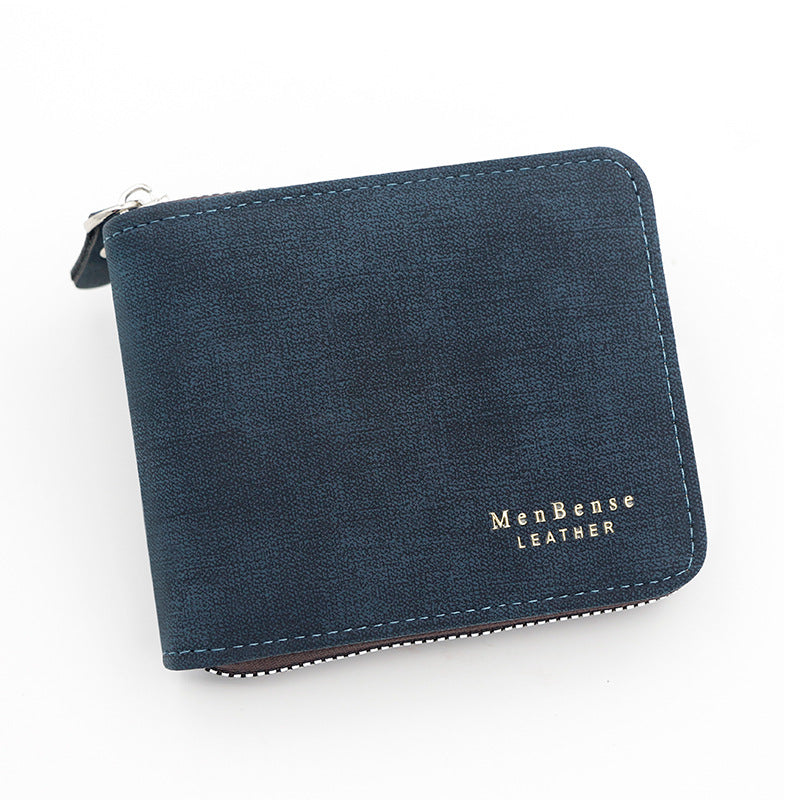 Men's Versatile Short Fashion Business Zipper Men's Wallets