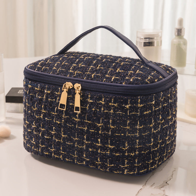Style Large Capacity Plaid Portable Korean Toiletry Bags