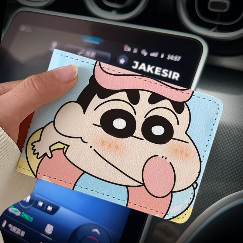 Crayon Cartoon Driving License Protective Cover Card Holder