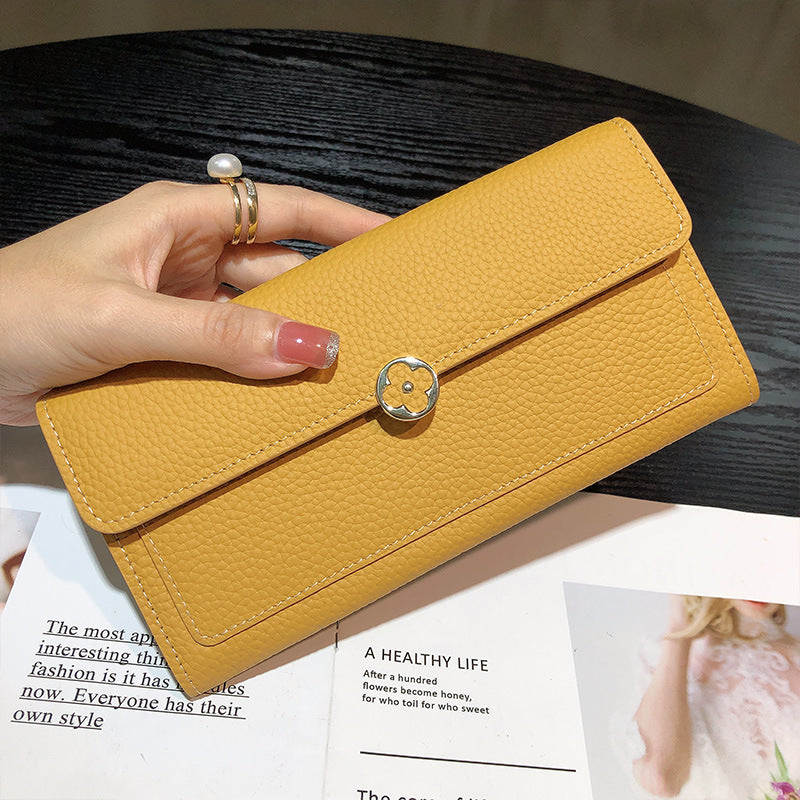 Women's Graceful Genuine Leather Large Capacity Simple Ladies Wallet
