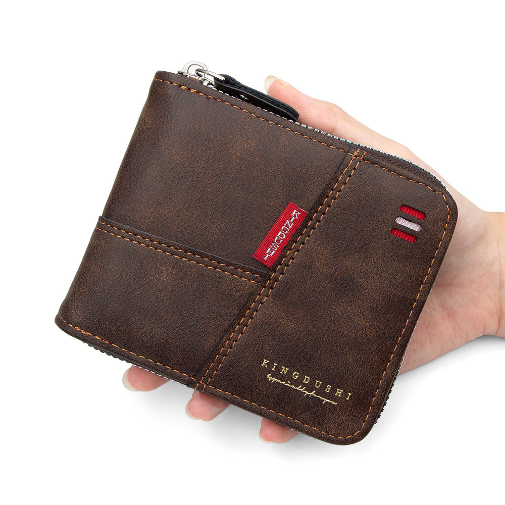 Men's Short Chain Fashion Simple Stitching With Card Holder
