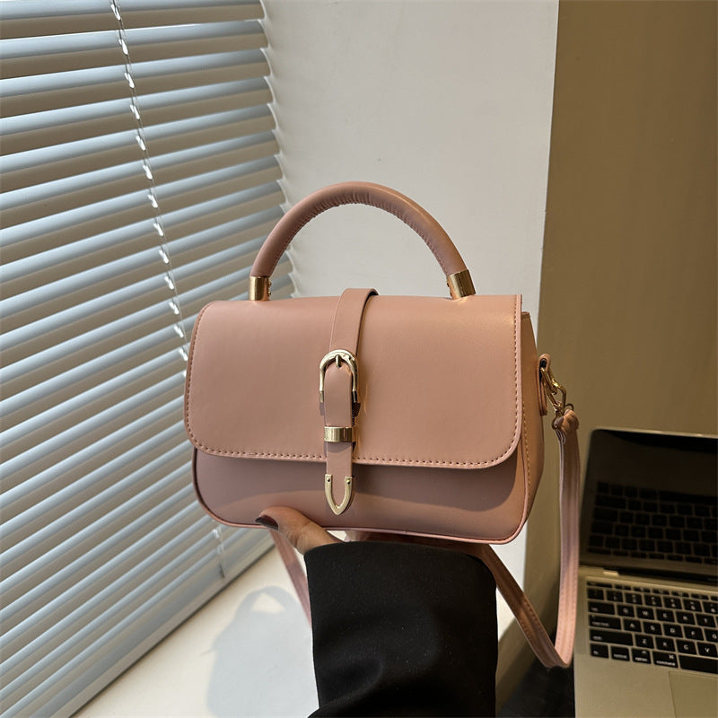 Korean Style Fashion Retro Solid Color Simple Commute Elegant Bags