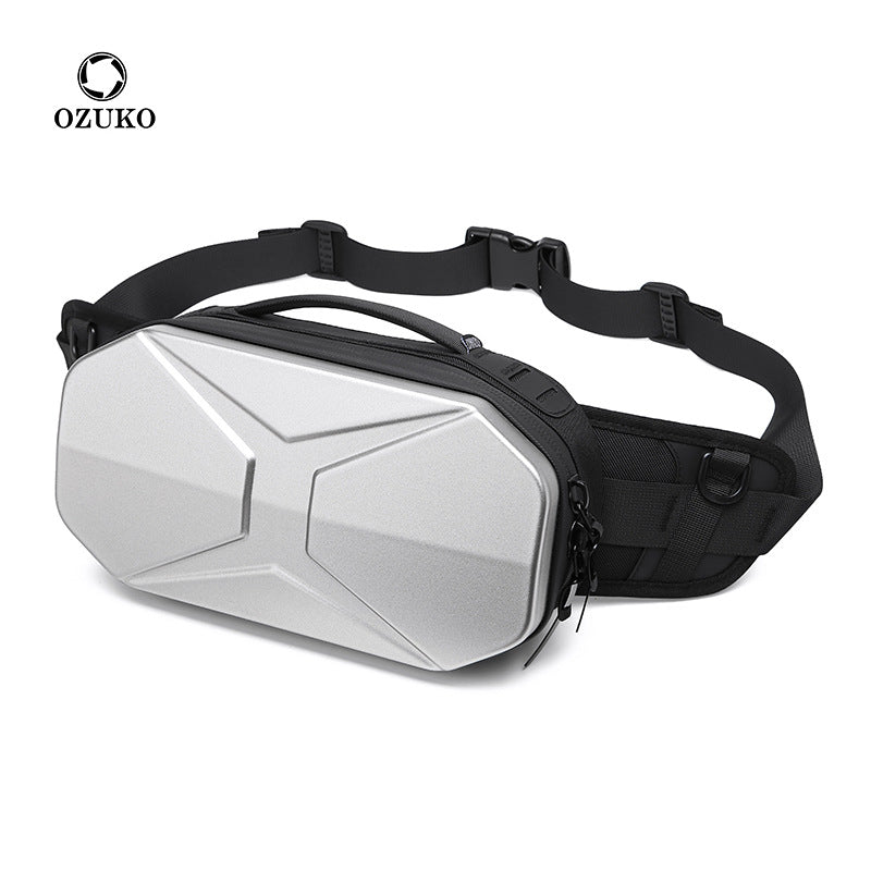 Cool Men's Hard Shell Fashion Waterproof Men's Chest Bags