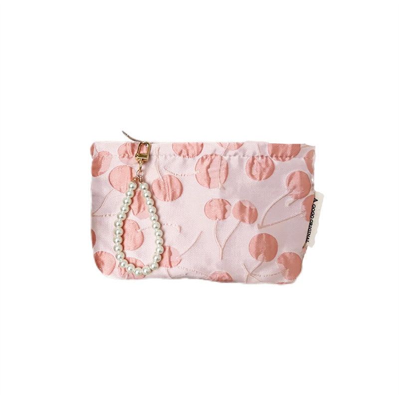 Hand Cherry Portable Long Pencil Brush Makeup Bag
