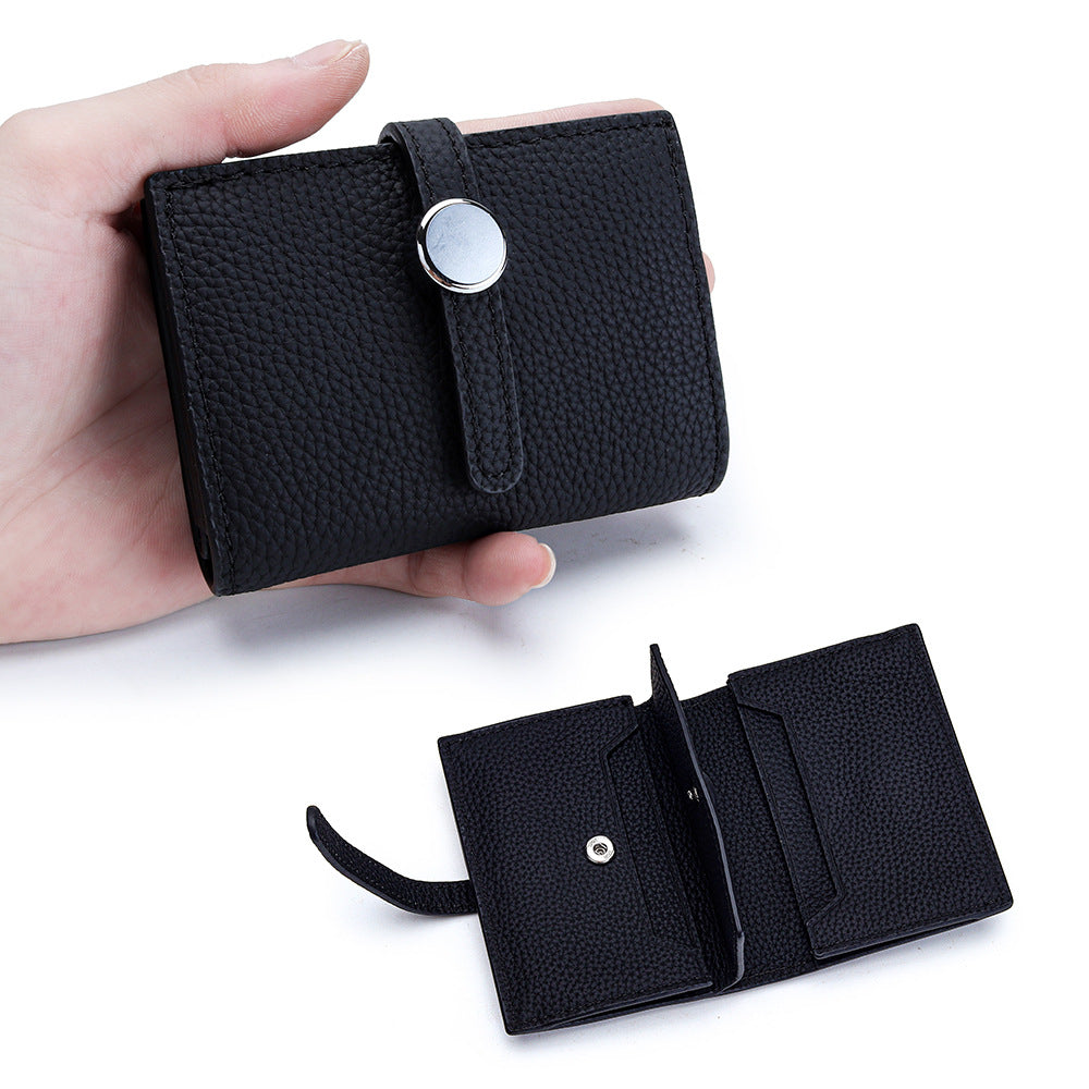 Women's Layer Short Cowhide Mini Fashion Genuine Leather Ladies Wallet