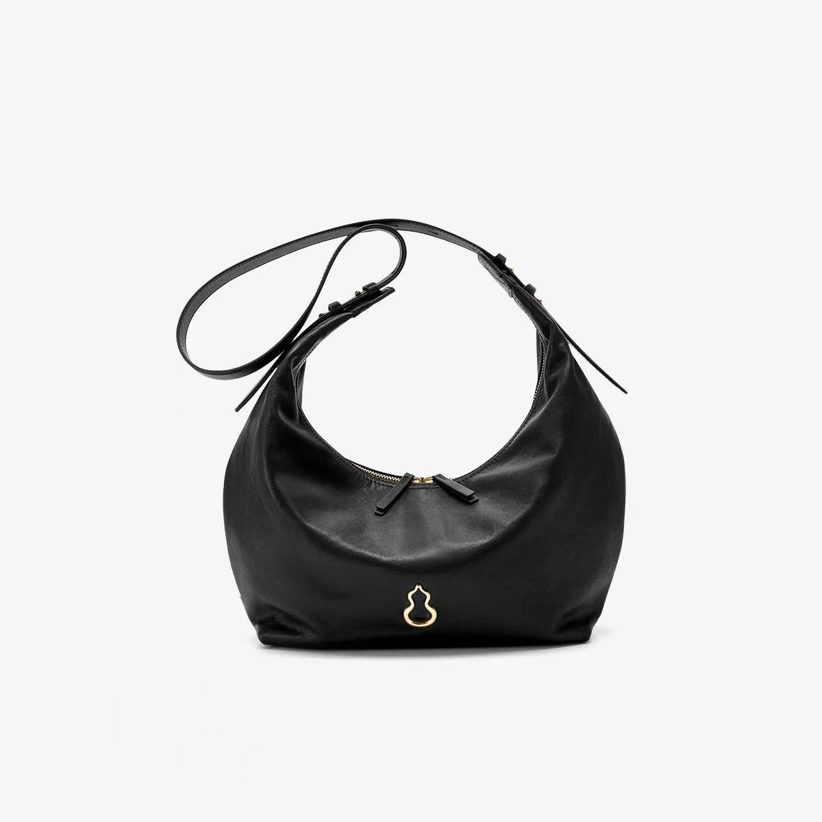Women's & Men's Half Slope Dumpling Texture Selenodont Soft Women's Shoulder Bag