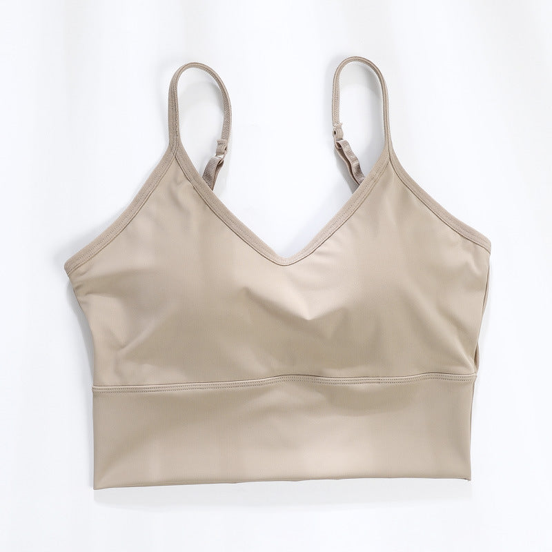 Female Spaghetti Strap With Chest Pad Tanks Camis
