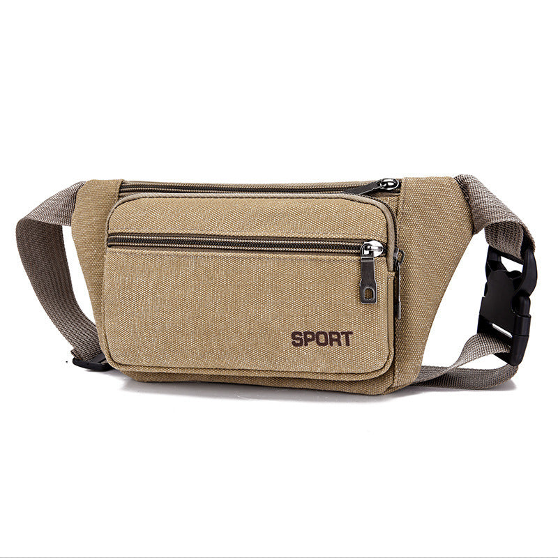 Women's & Men's & Canvas Large Capacity Business Checkout Men's Waist Packs