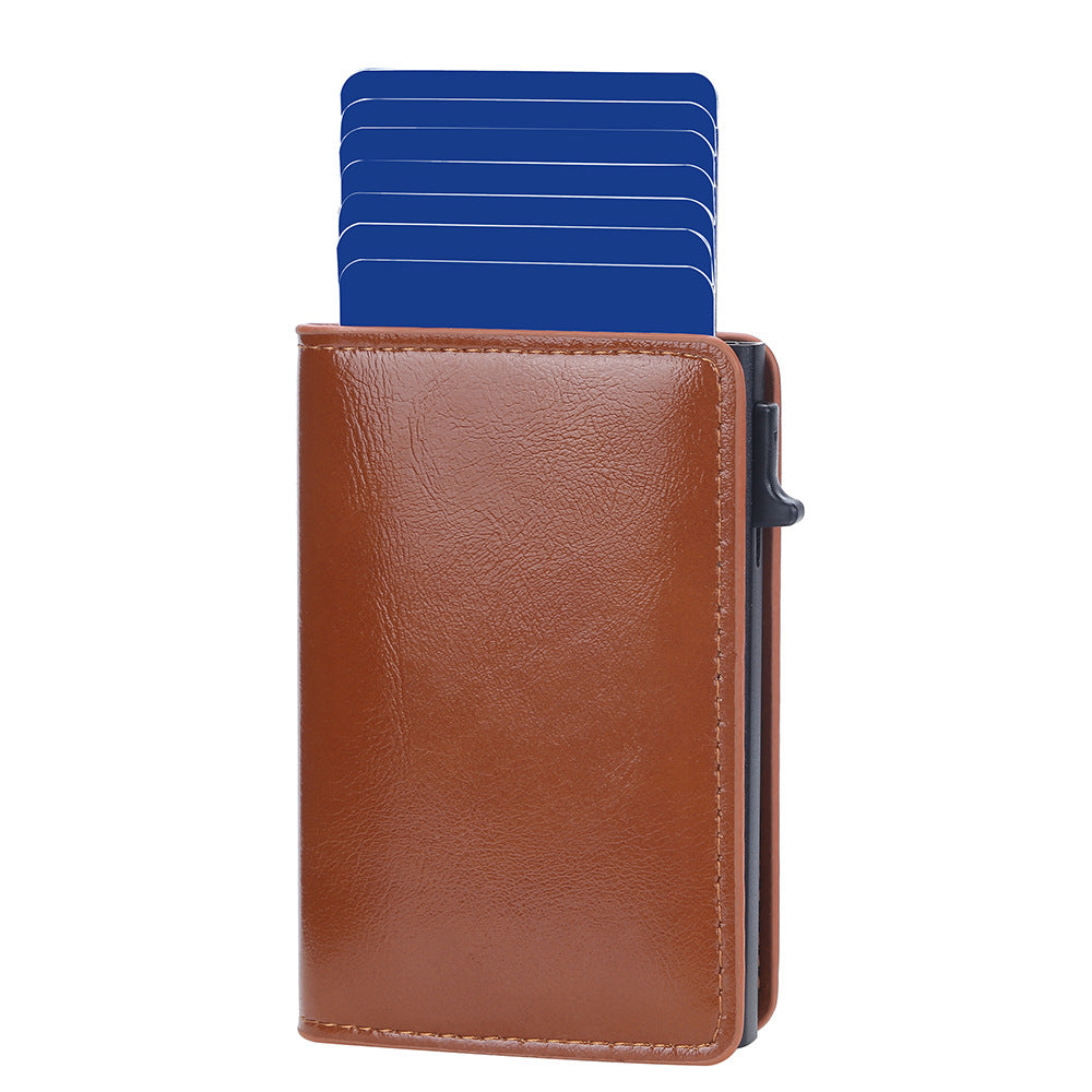 Men's Multiple Slots Side Push Aluminum Box Sleeve Card Holder