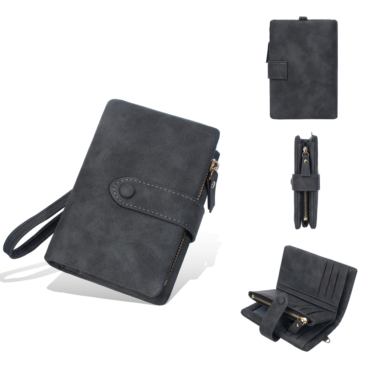 Women's Short Frosted Pattern Multiple Slots Multifunctional Fashion Ladies Wallet