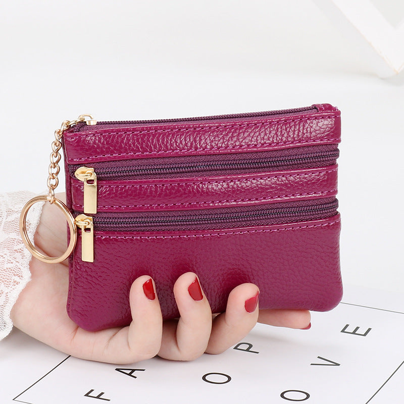 Women's Leather Tactile Feel License Soft Coin Purses