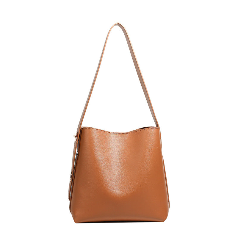 Popular Simplicity Western Style Pure Color Women's Shoulder Bag