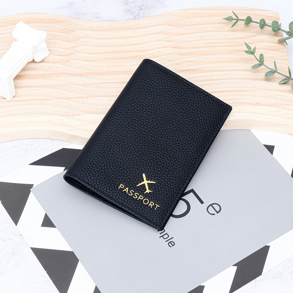 Women's & Men's Pure First Layer Cowhide Passport Fashion Thin Leather Ladies Wallet