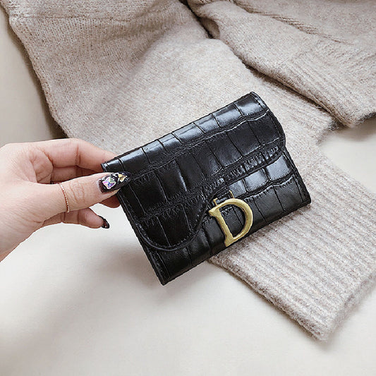 Women's Retro Korean Fashion Simple Short Credit Purses