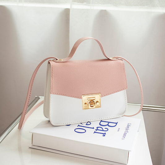 Women's Fashion Color Contrast Sweet Drawstring Bags