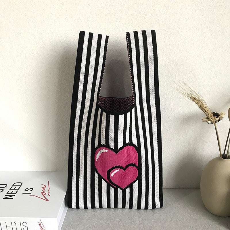 Women's Knitted Wool Vest Version Hand Carrying Handbags