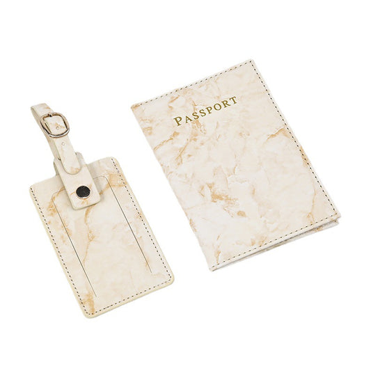 Colorful Marble Passport Cover Boarding Pass Card Holder