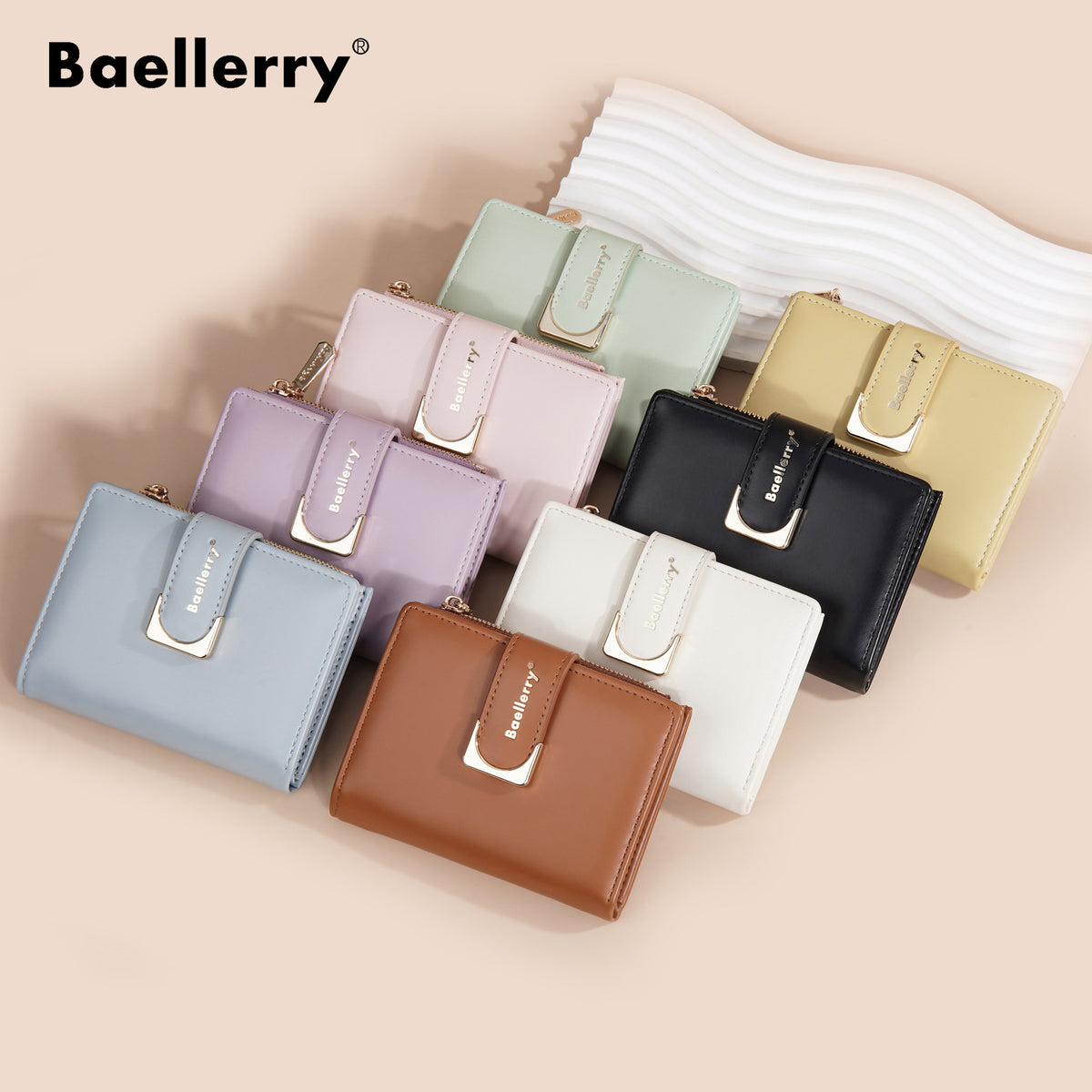 Women's Short Niche Zipper Two-fold Fashion Purses