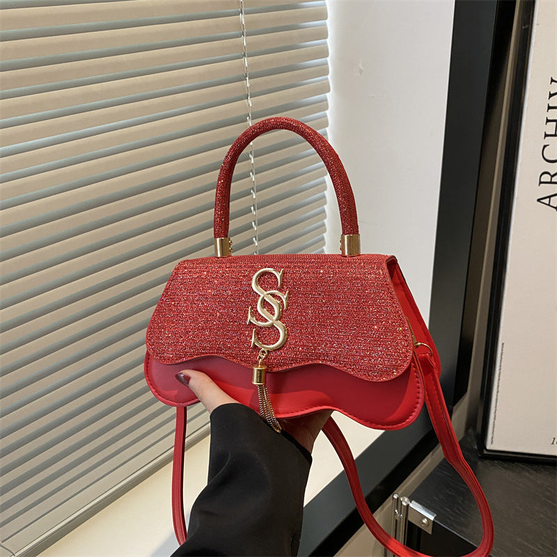 Trend Letter Hardware Spring Fashion Pop Oblique Women's Shoulder Bag