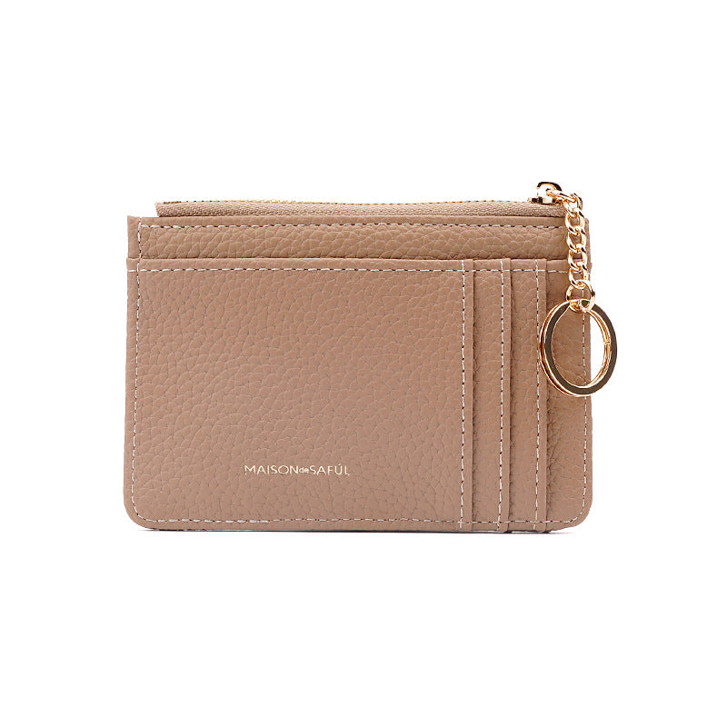 Women's Style Simple High-grade Large Capacity Solid Color Card Holder