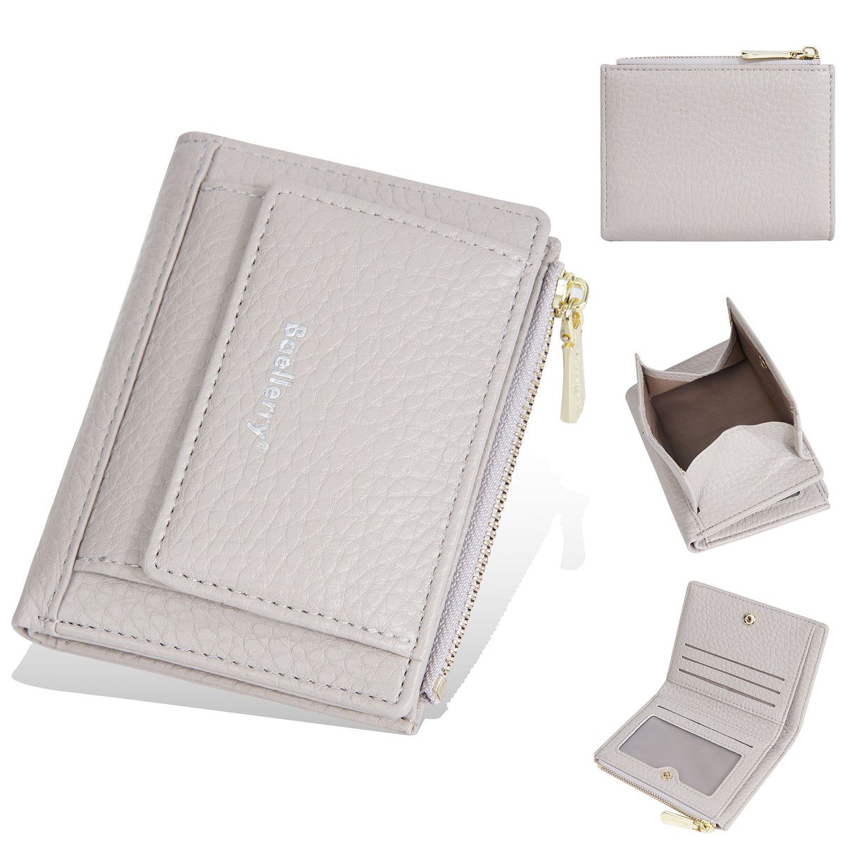 Women's Short Simple Multiple Slots Zipper Mini Ladies Wallet
