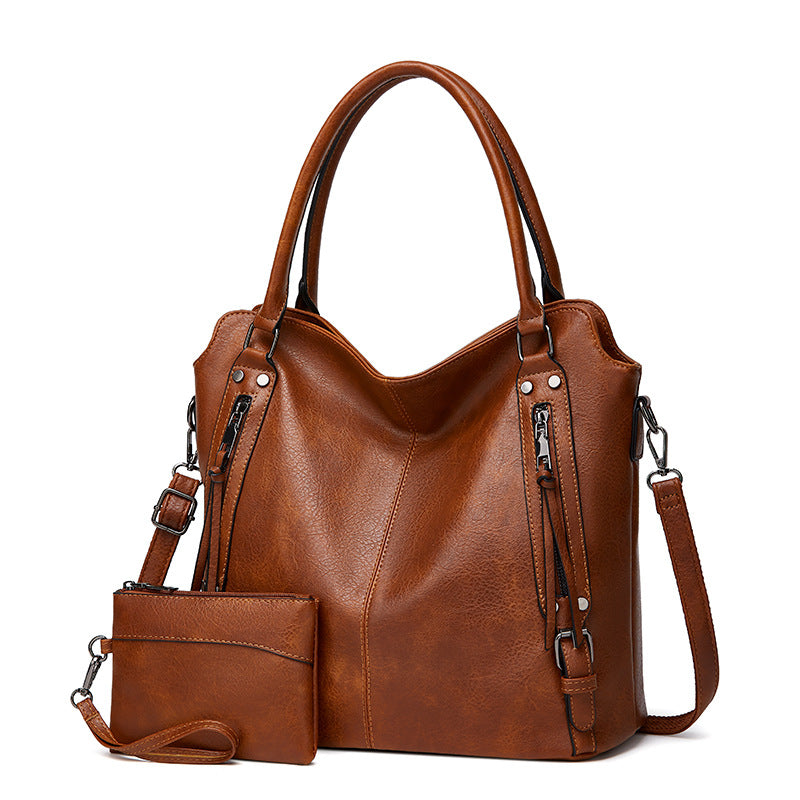 Women's Fashion Large Capacity Soft Leather Retro Bags
