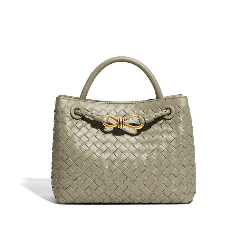 Women's Bow Hand-woven Simple Portable Classic Style Women's Shoulder Bag