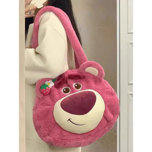 Strawberry Bear Plush Large Capacity Cute Shoulder Bags