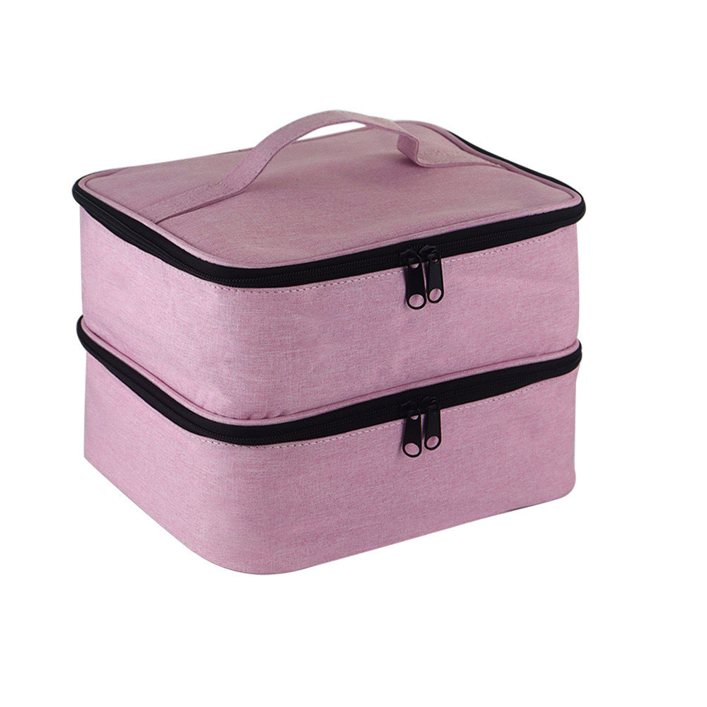 Women's Capacity High-grade Portable Nail Polish Storage Cosmetic Bags