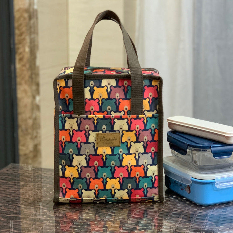 Korean Style Waterproof Thermal Preservation Lunch Box Octave Music Gun Handbags