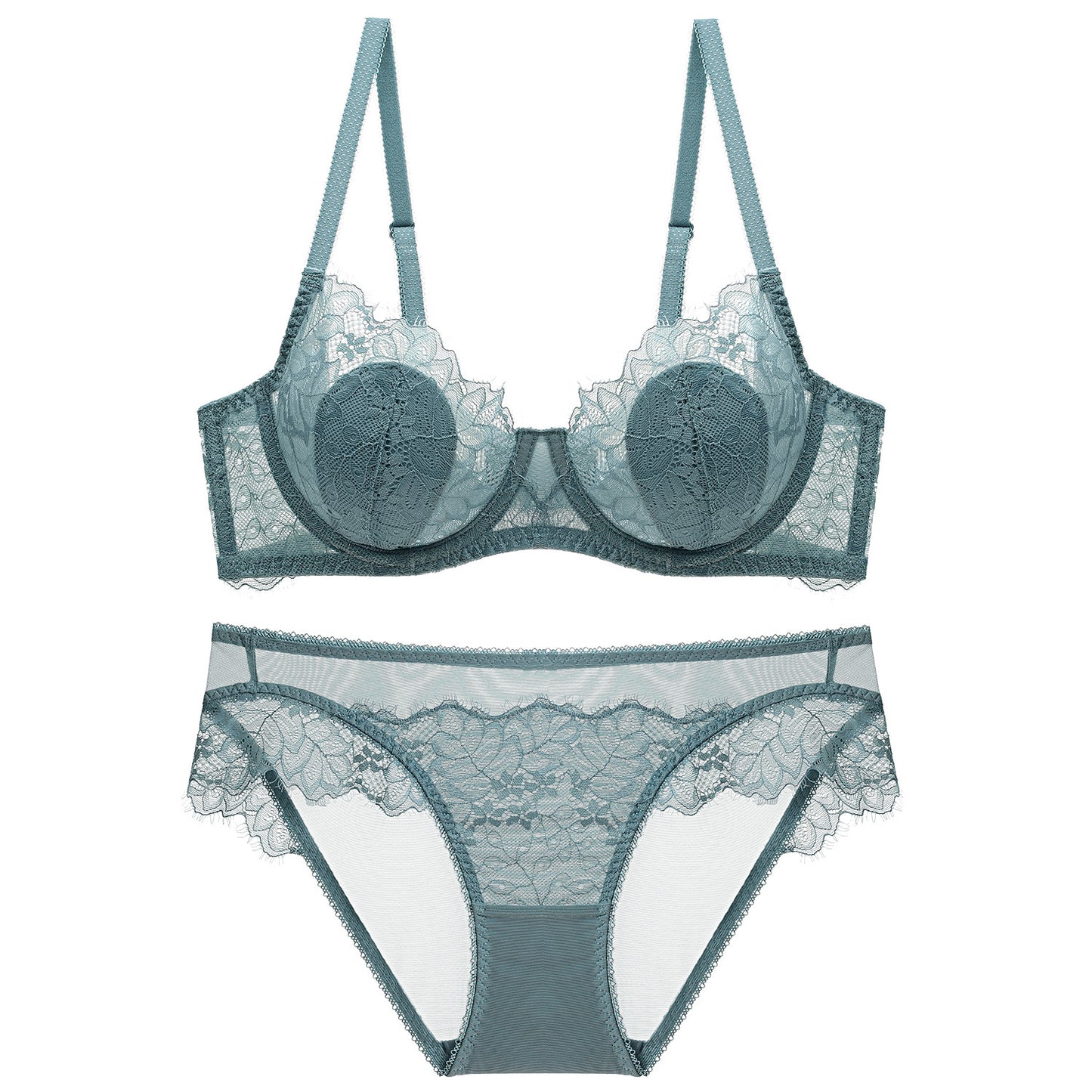 Women's Rabbit Ears Transparent Lace Underwear Small Chest Lingerie Sets