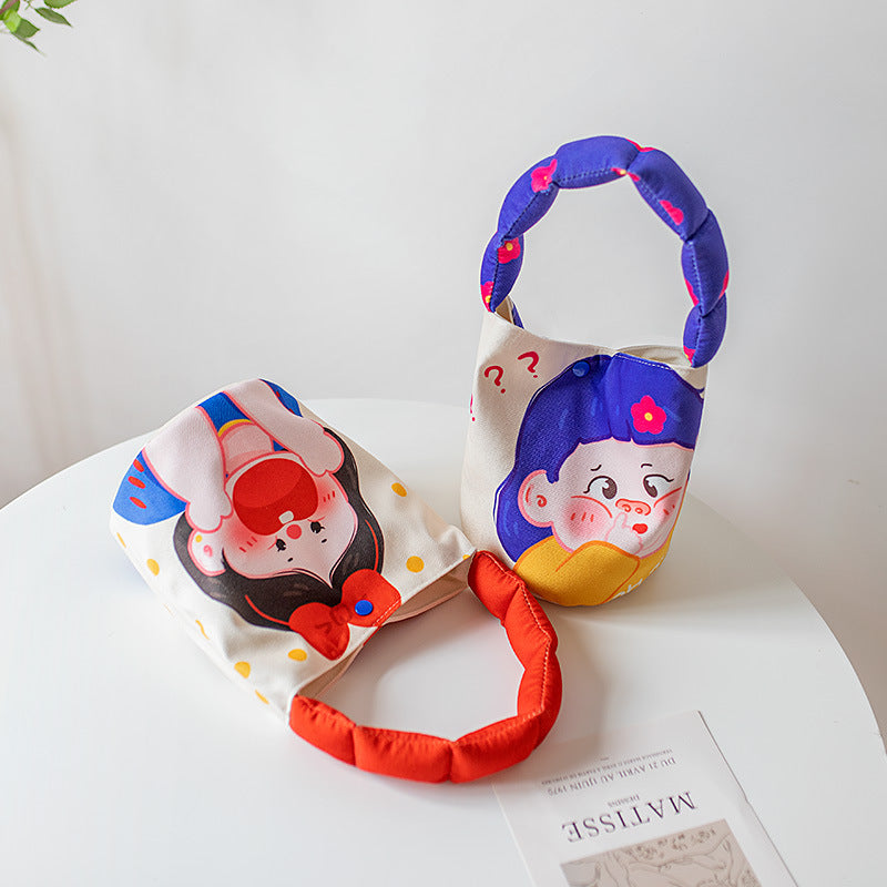 Comfortable Underarm Cute Cartoon Design Cloth Bags