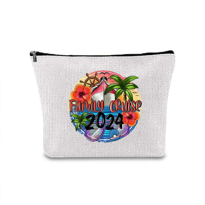 Printing Buggy Large Capacity Simple Zipper Makeup Bag