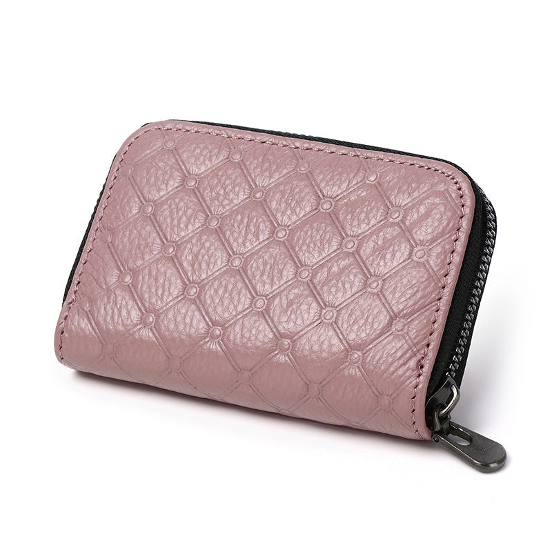 Men's Genuine Leather Large Capacity Clip Card Holder