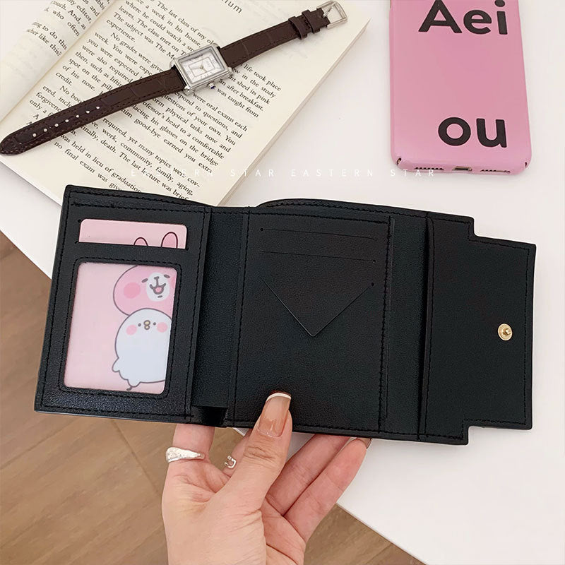 Women's Female Simple Korean Style Short Three Ladies Wallets
