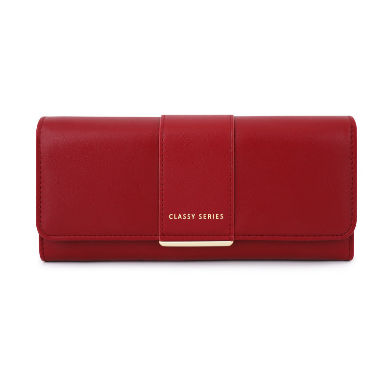 Women's Simple Outing Portable High-grade Leather Storage Super Ladies Wallet