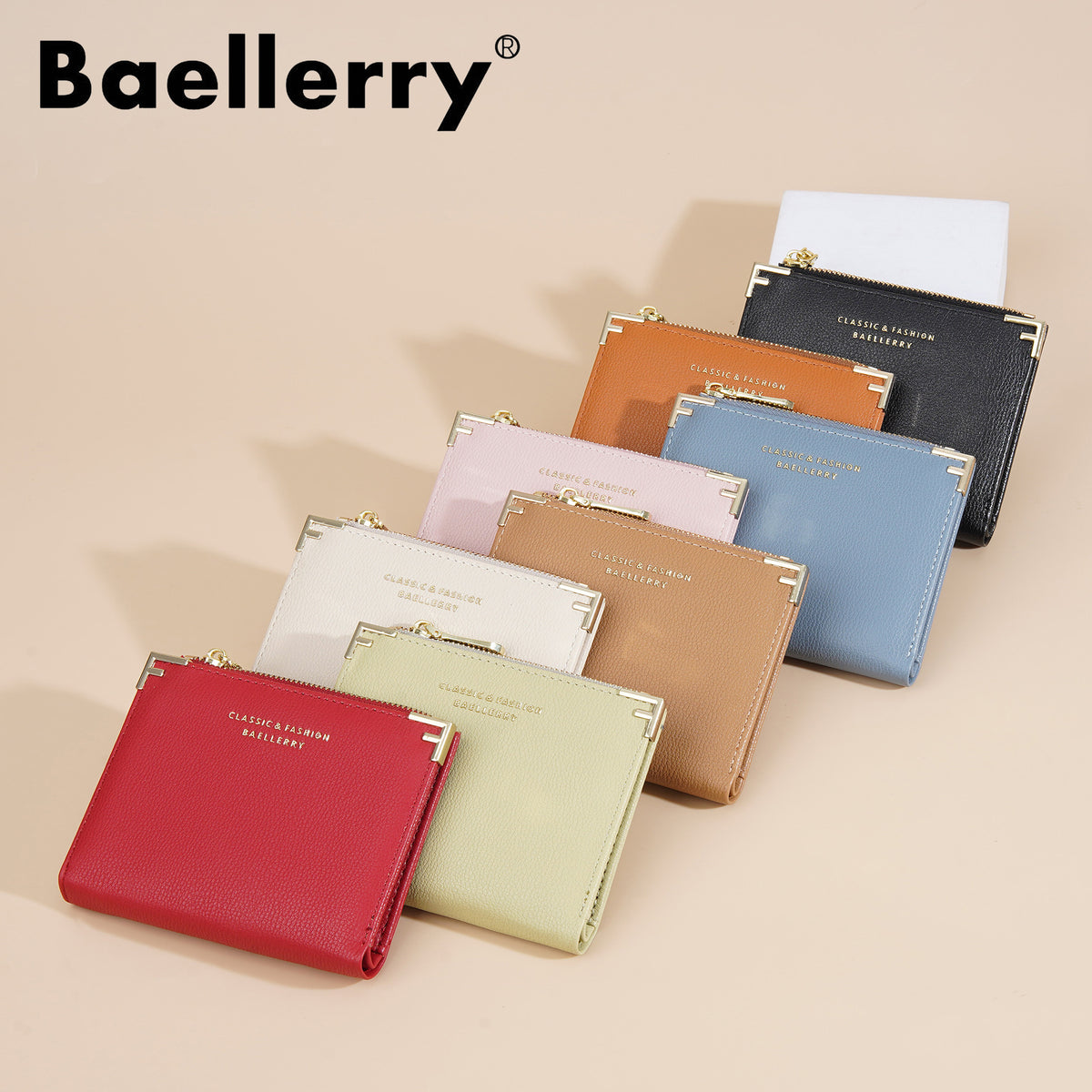 Creative Women's Short Multiple Slots Zipper Ladies Wallet