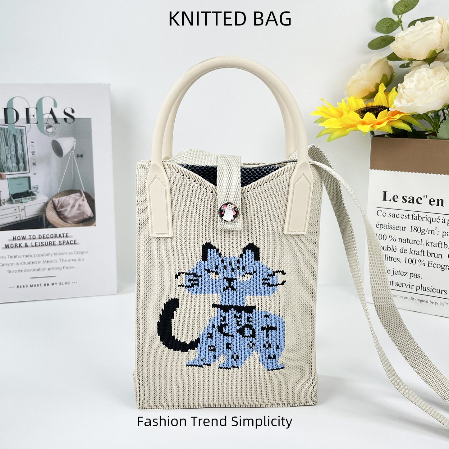 Pretty Knitted Mobile Mason Korean Mini Bags