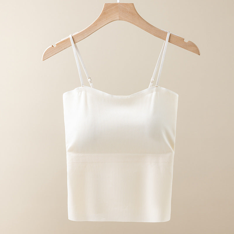 Women's Ice Back One-piece Cup Camisole Shirt Tanks Camis