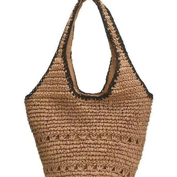 Women's Hollow Woven Large Capacity Seaside Vacation Handbags