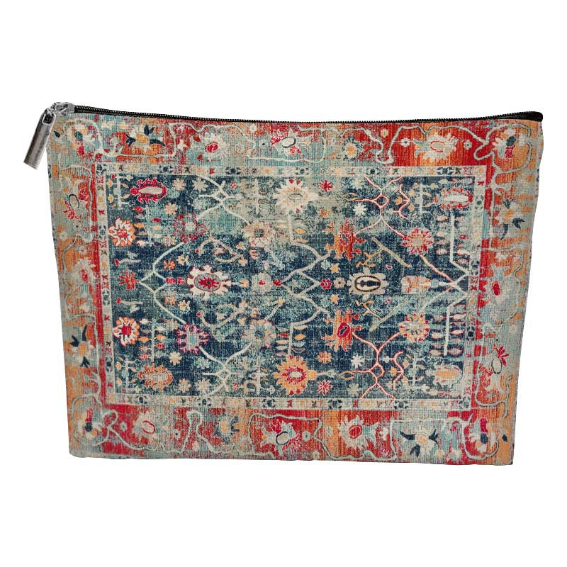 Women's Bohemian Duplex Printing Portable Fashion Personal Hygiene Makeup Bag
