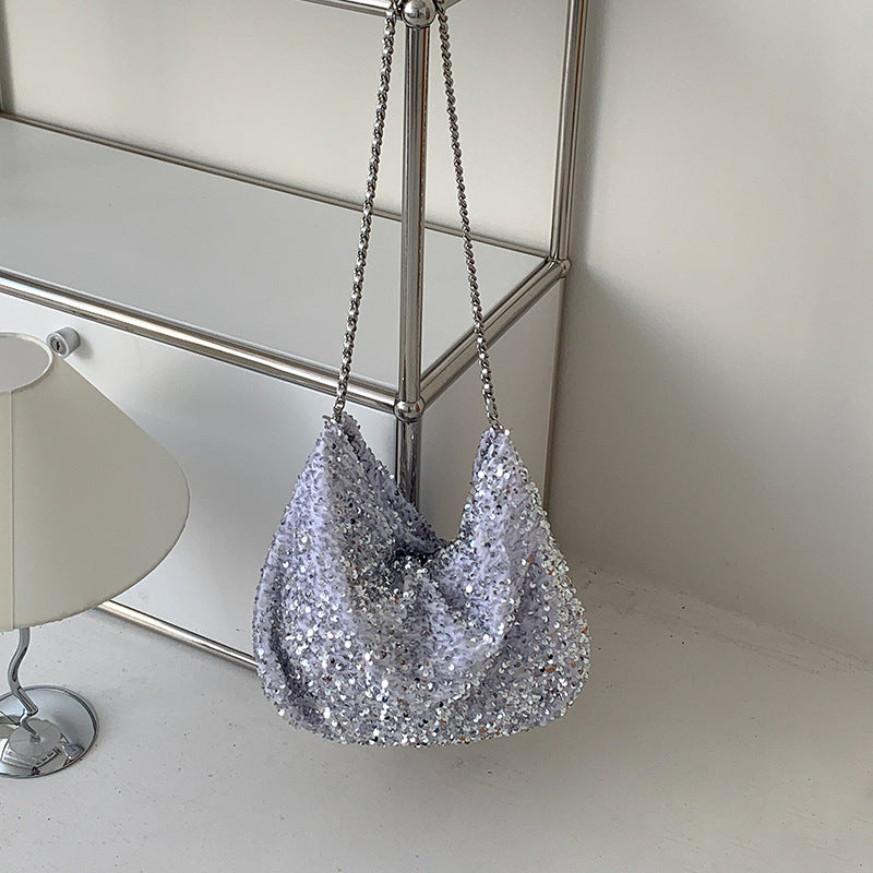 Women's Sequined Minority Personality Chain Large Capacity Women's Messenger Bag