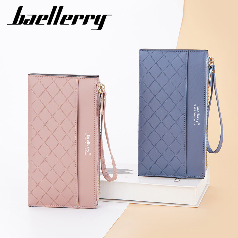Women's Long Double Zip Clutch Mobile Card Holder