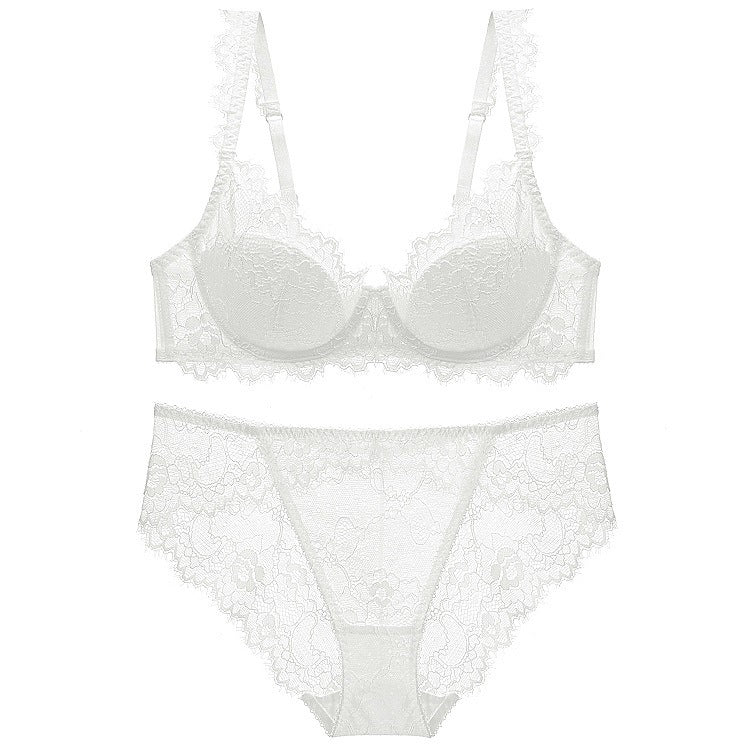 Women's French Sexy Thin Cotton Breathable Push Lingerie Sets