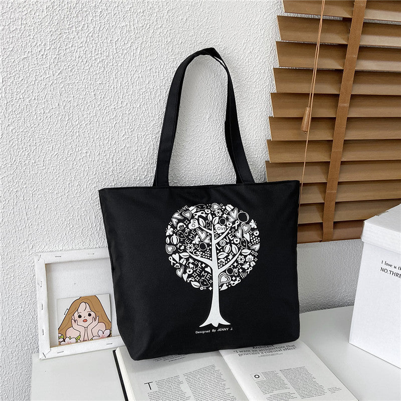 Women's Large Capacity Printed Fashion Canvas Portable Women's Shoulder Bag