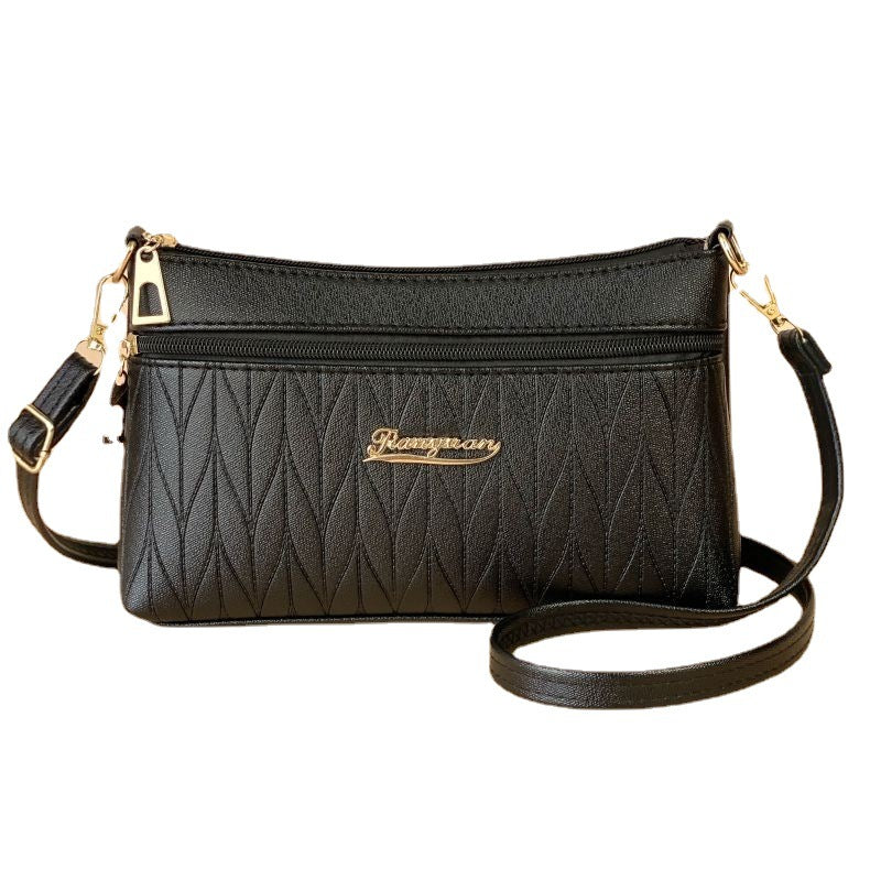 Women's Leather Mother Trendy Underarm Temple Fair Market Crossbody Bags